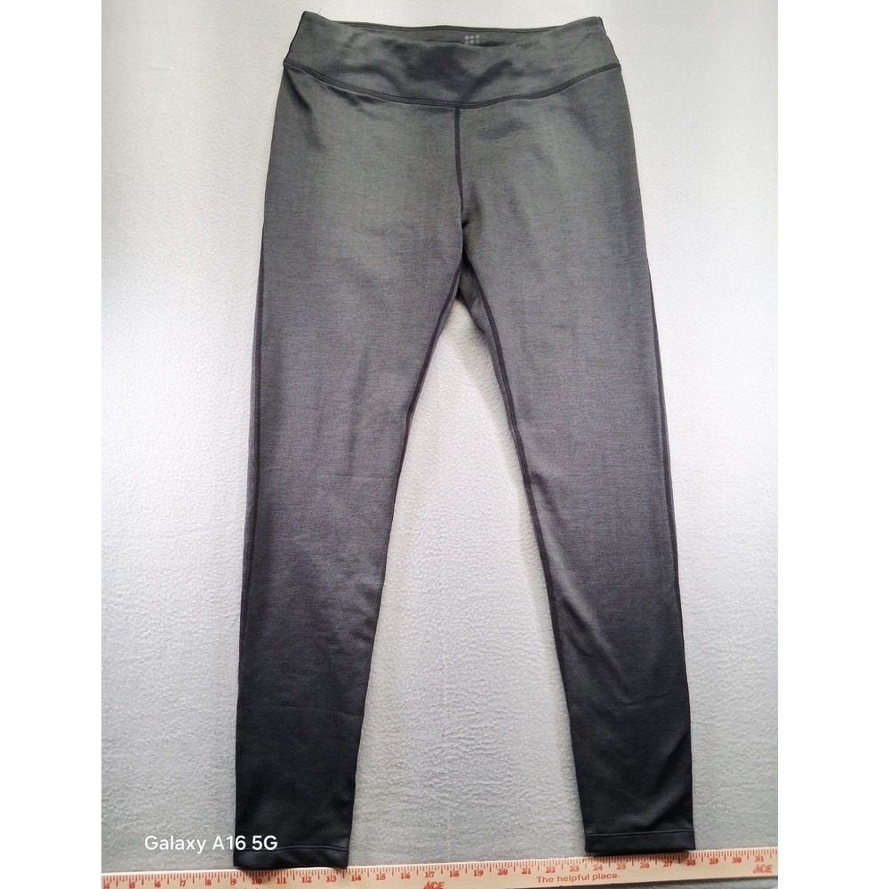 Title Nine‎ Gray Herringbone Athletic Leggings Yoga Pants Womens Size M